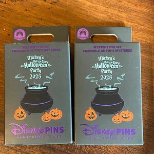 Disney Halloween 2025 Mystery Pins. Each box has 2